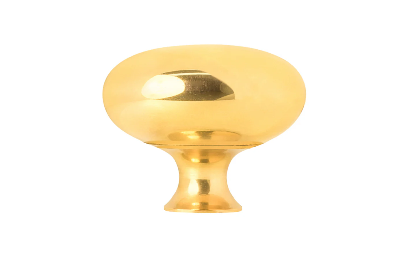 Unlacquered Solid Brass Core Cabinet Knob ~ 1-1/4" Diameter - Image 2