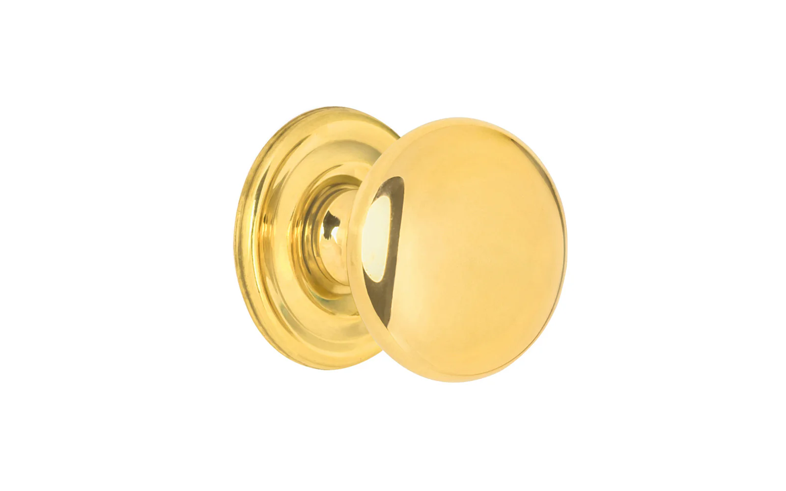 Unlacquered Solid Brass Core Cabinet Knob ~ 3/4" Diameter