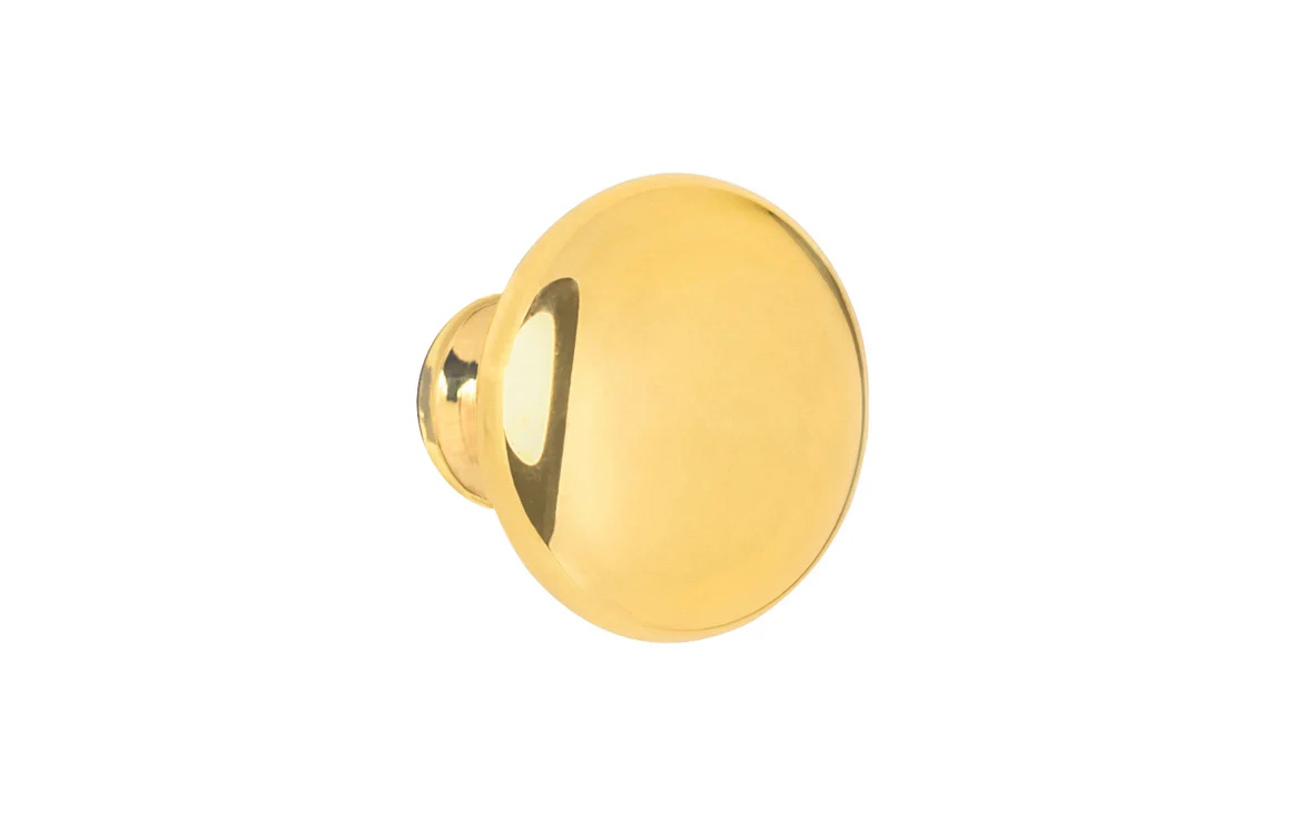 Unlacquered Solid Brass Core Cabinet Knob ~ 3/4" Diameter - Image 3