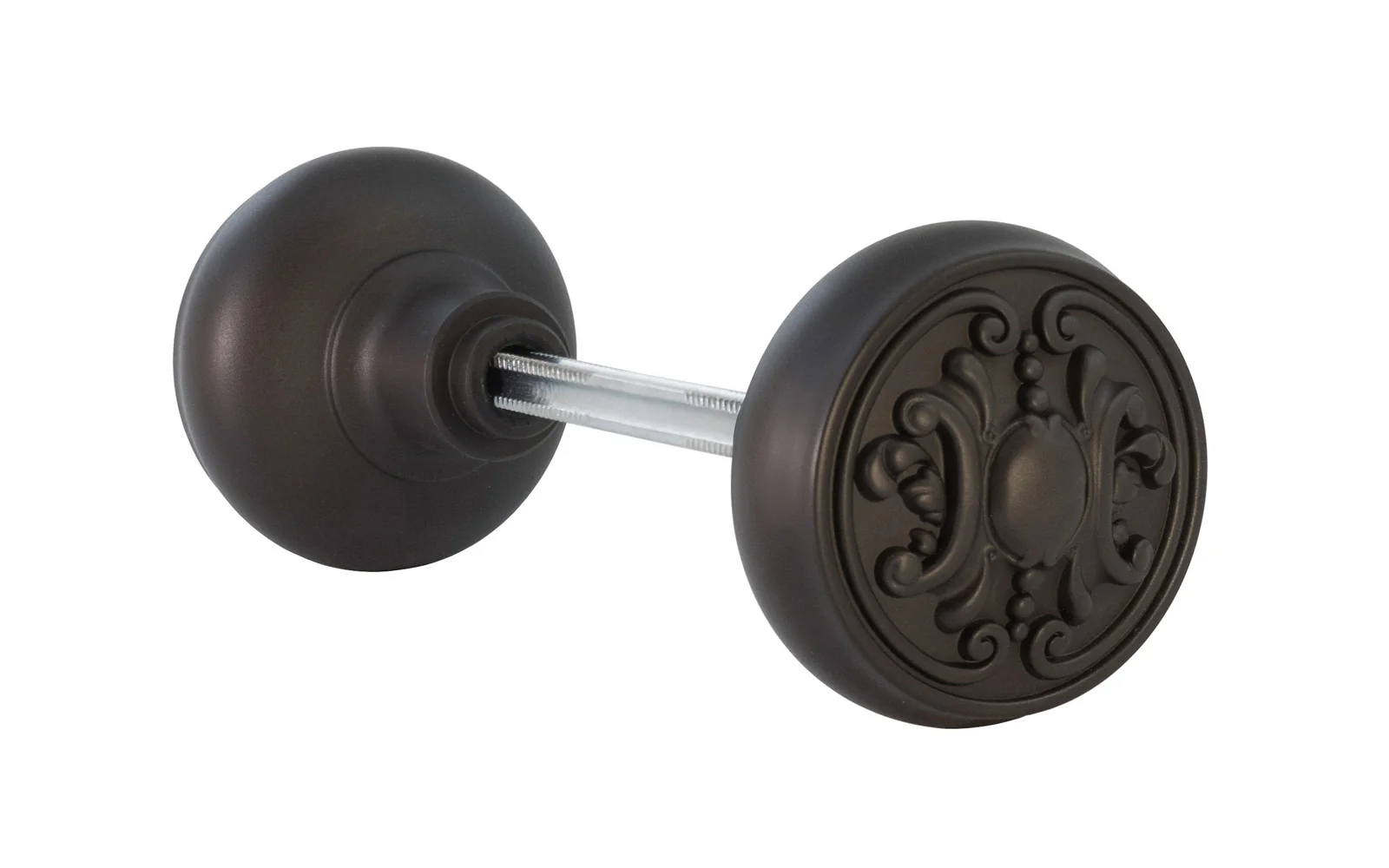 Pair of Solid Brass Core "Ornate" Doorknobs - Image 3