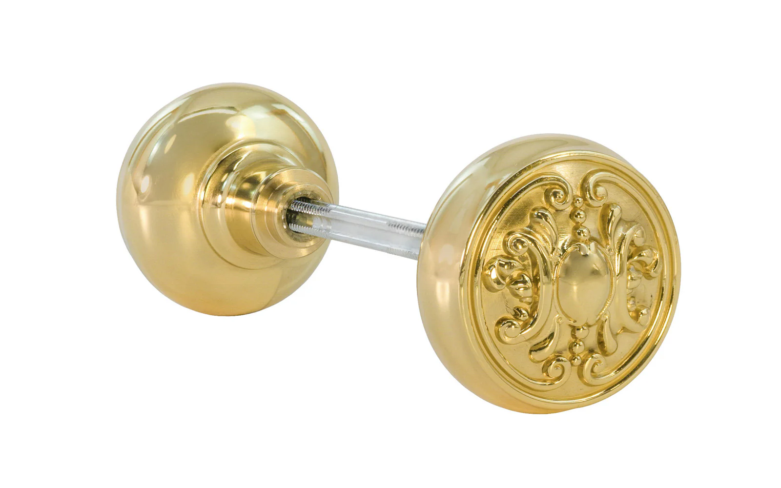 Pair of Solid Brass Core "Ornate" Doorknobs - Image 4