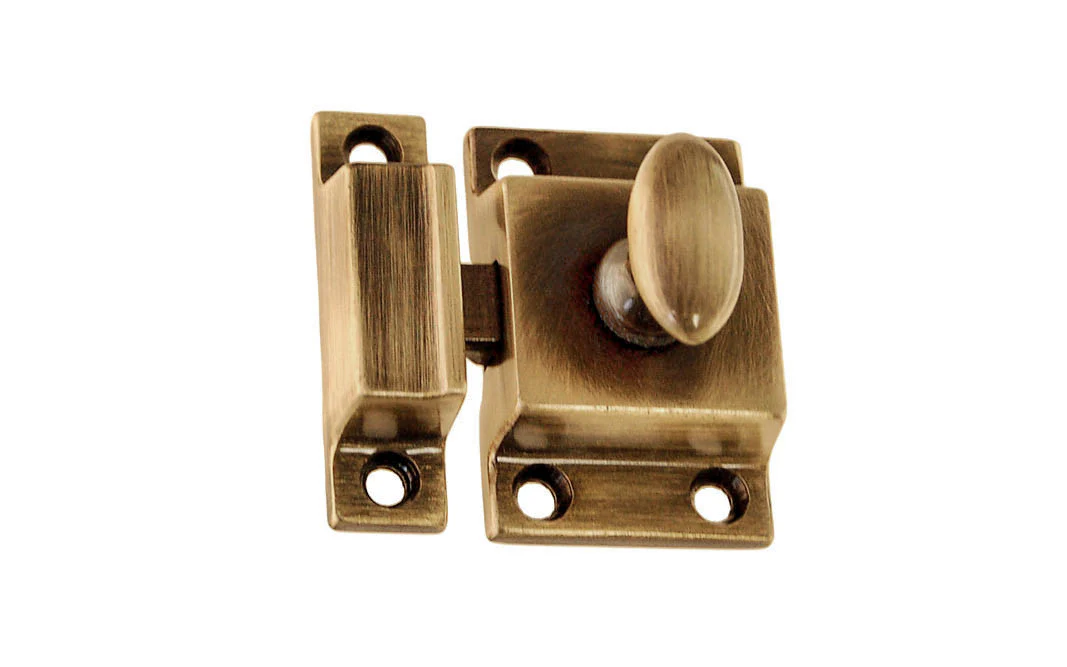 Solid Brass Cupboard Cabinet Latch ~ Small Size - Image 3