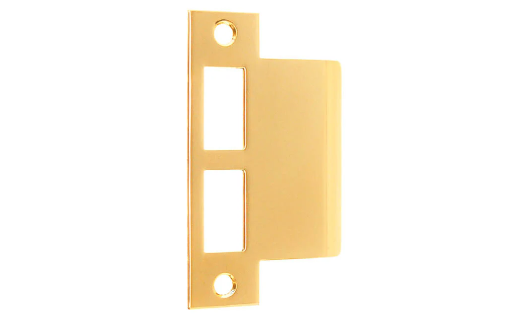 Solid Brass Door Mortise Large Lip Strike ~ 4-7/8" X 1-1/4" - Image 2