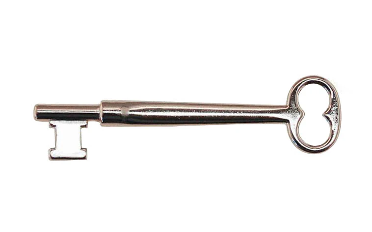 Solid Brass Door Mortise Lock Skeleton Key ~ 3/8" x 3/8" Bit - Image 2
