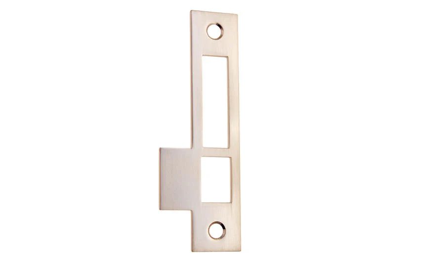 Solid Brass Door Mortise Strike ~ 4-3/8" x 1" - Image 3