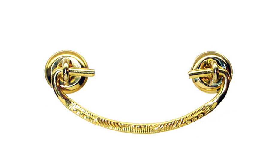 Solid Brass Drop Pull ~ 3" On Centers