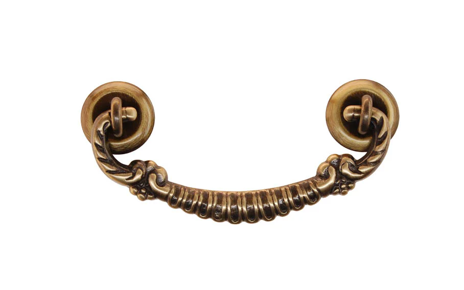Solid Brass Drop Pull ~ 3" On Centers - Image 2