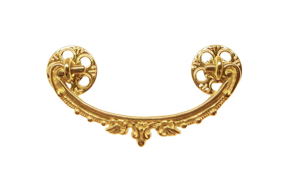 Solid Brass Drop Pull ~ 3" On Centers