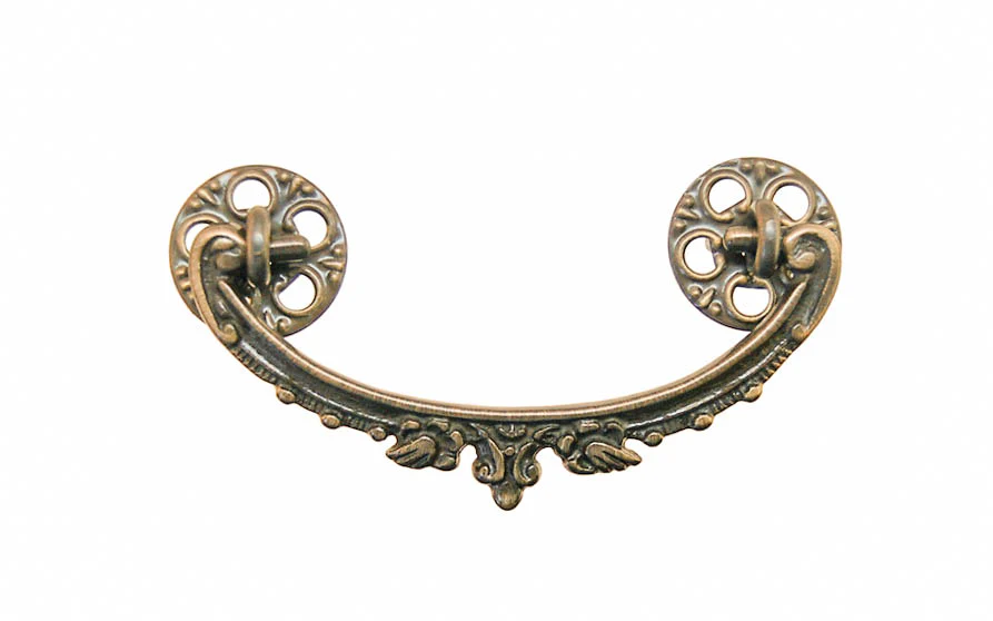 Solid Brass Drop Pull ~ 3" On Centers - Image 2