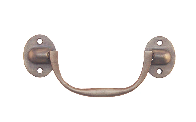 Solid Brass Drop Pull ~ 4-1/2" On Centers
