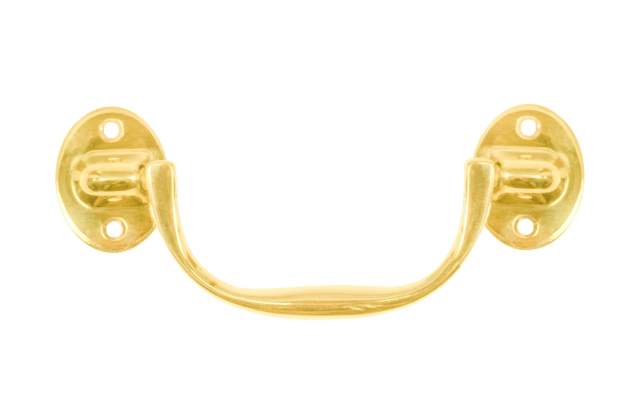 Solid Brass Drop Pull ~ 4-1/2" On Centers - Image 2