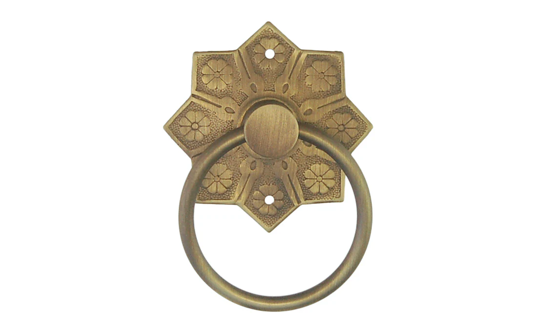 Solid Brass Drop Ring Pull - Image 2