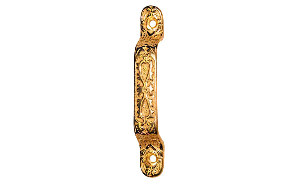 Solid Brass Eastlake-Style Handle ~ Non-Lacquered Brass - Image 2