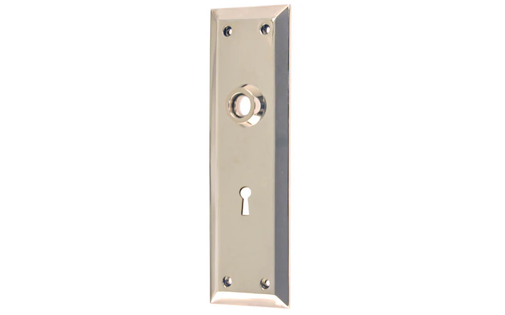 Solid Brass Escutcheon Door Plate with Keyhole - Image 3