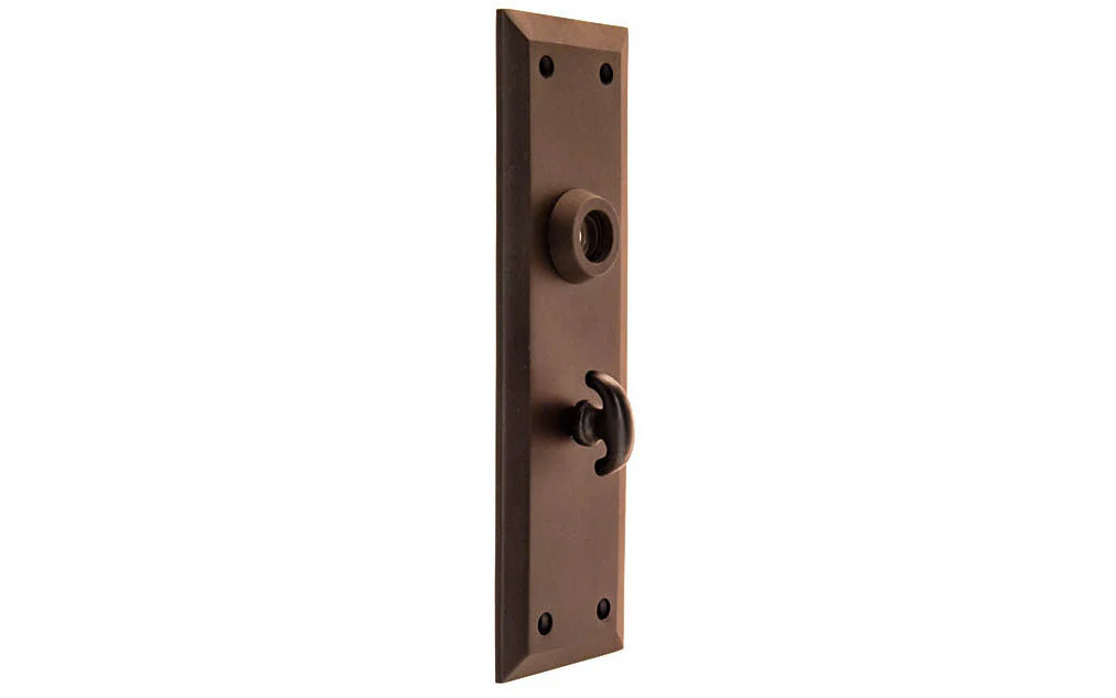 Solid Brass Escutcheon Door Plate with Thumbturn - Image 2