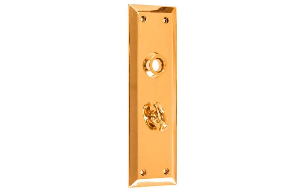Solid Brass Escutcheon Door Plate with Thumbturn - Image 3