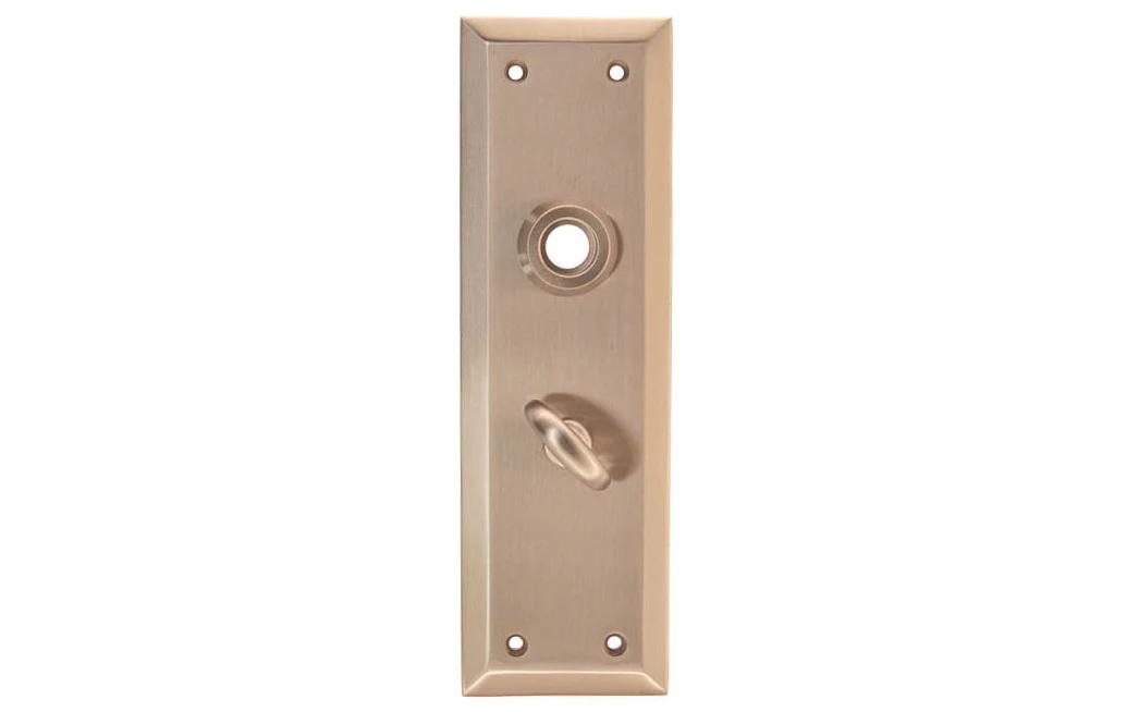 Solid Brass Escutcheon Door Plate with Thumbturn - Image 4