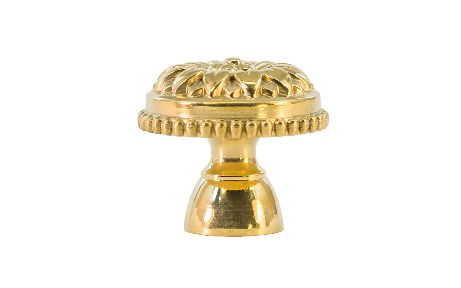 Solid Brass "French Style" Cabinet Knob ~ Unlacquered Brass - Image 2