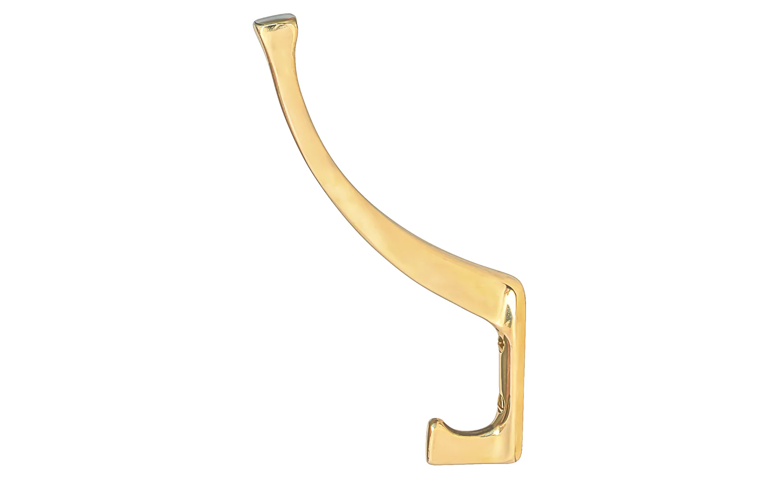 Solid Brass Hall Tree Hook ~ Unlacquered Brass - Image 2