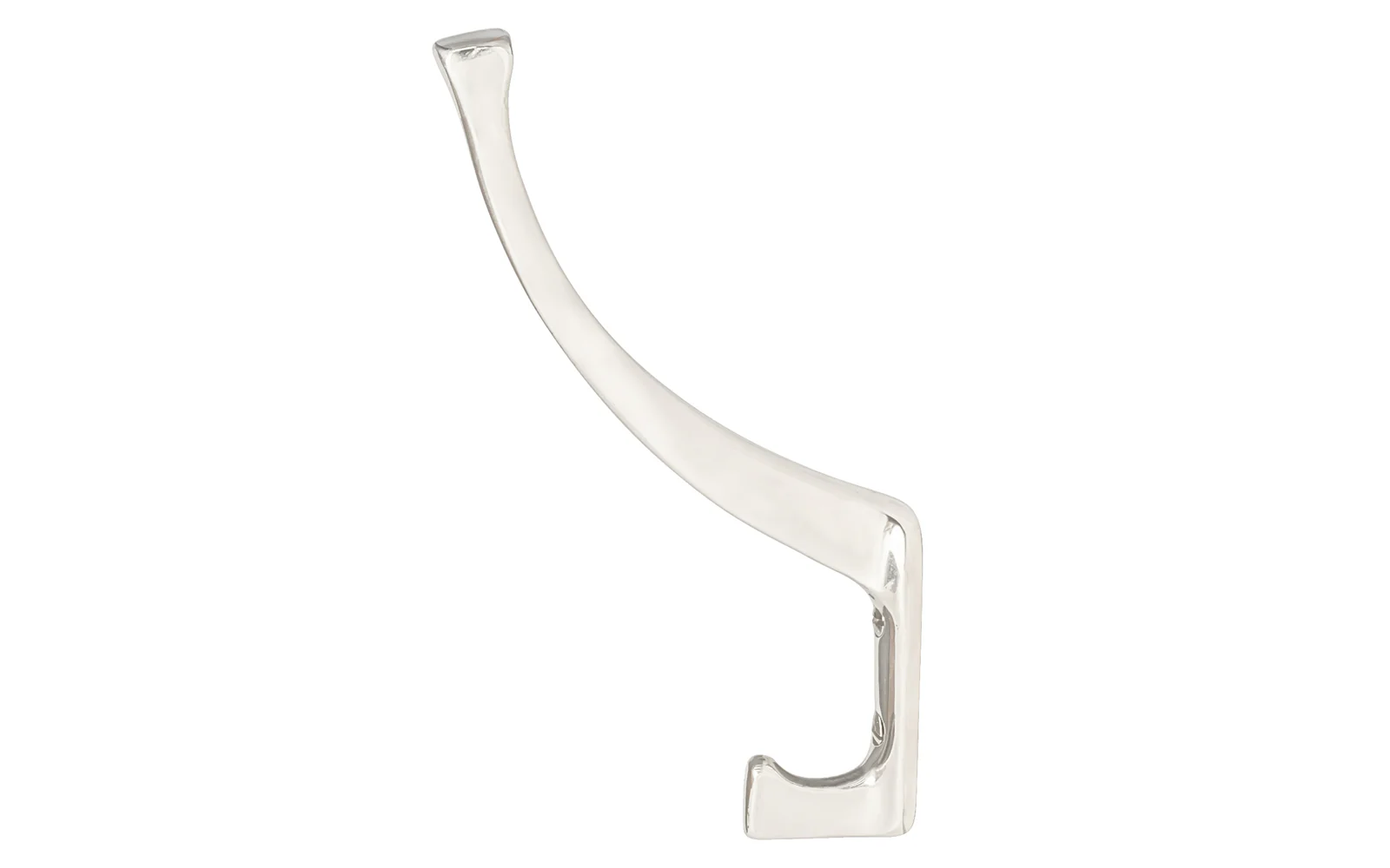 Solid Brass Hall Tree Hook ~ Polished Nickel Finish - Image 2