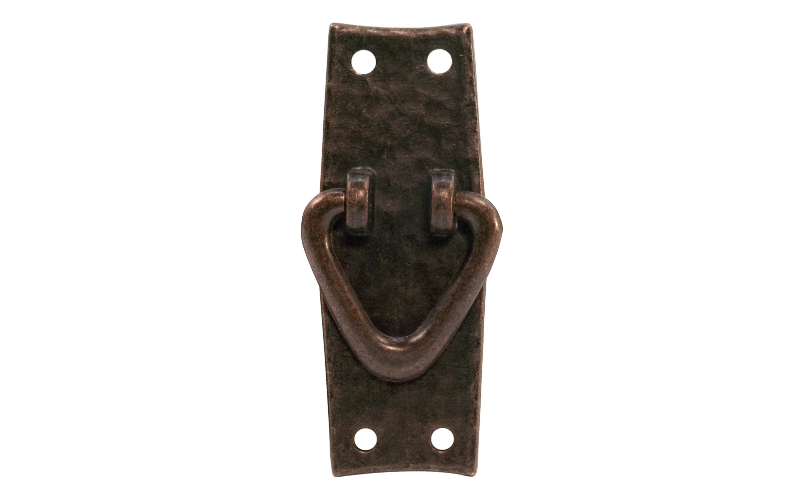 Solid Brass Hammered Vertical Drop Pull
