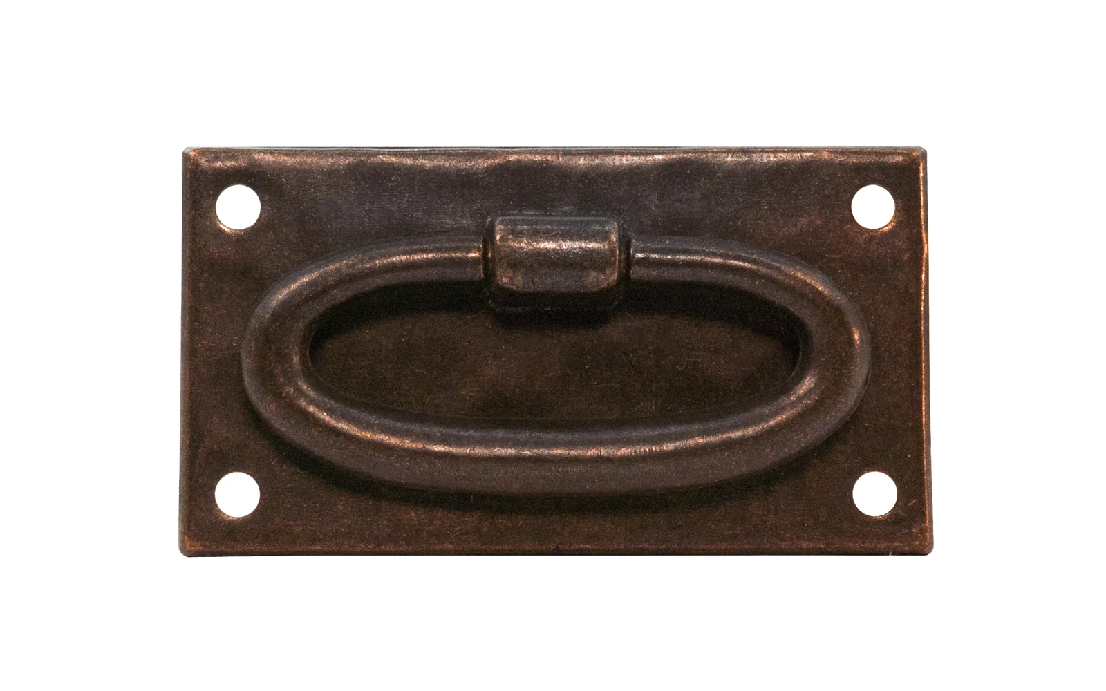 Solid Brass Hammered Oval Ring Drop Pull