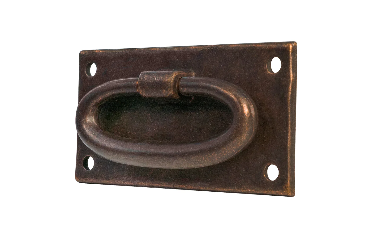 Solid Brass Hammered Oval Ring Drop Pull - Image 2