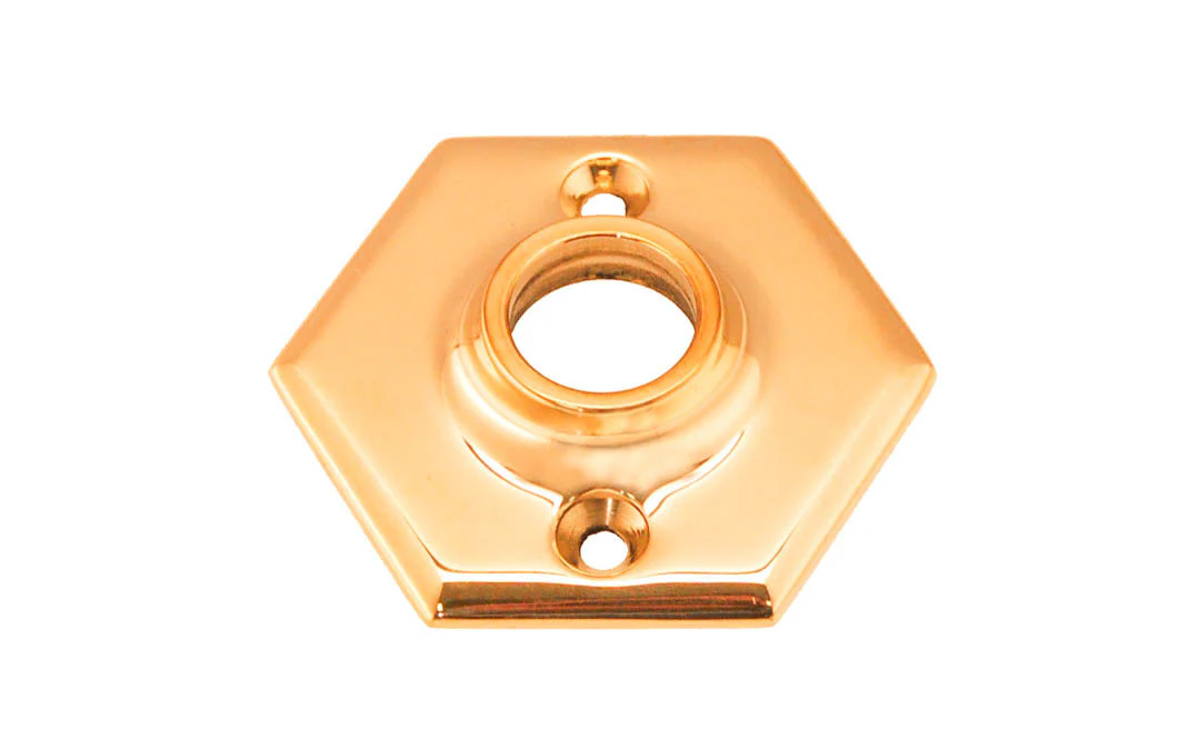 Solid Brass Hexagonal Rosette - Image 5