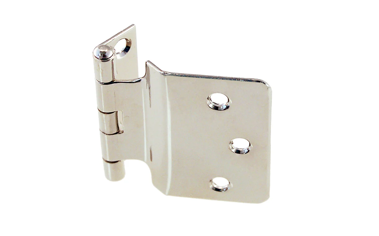 Solid Brass Hoosier Hinge - Reversed Pad ~ 3/8" Offset - Image 2