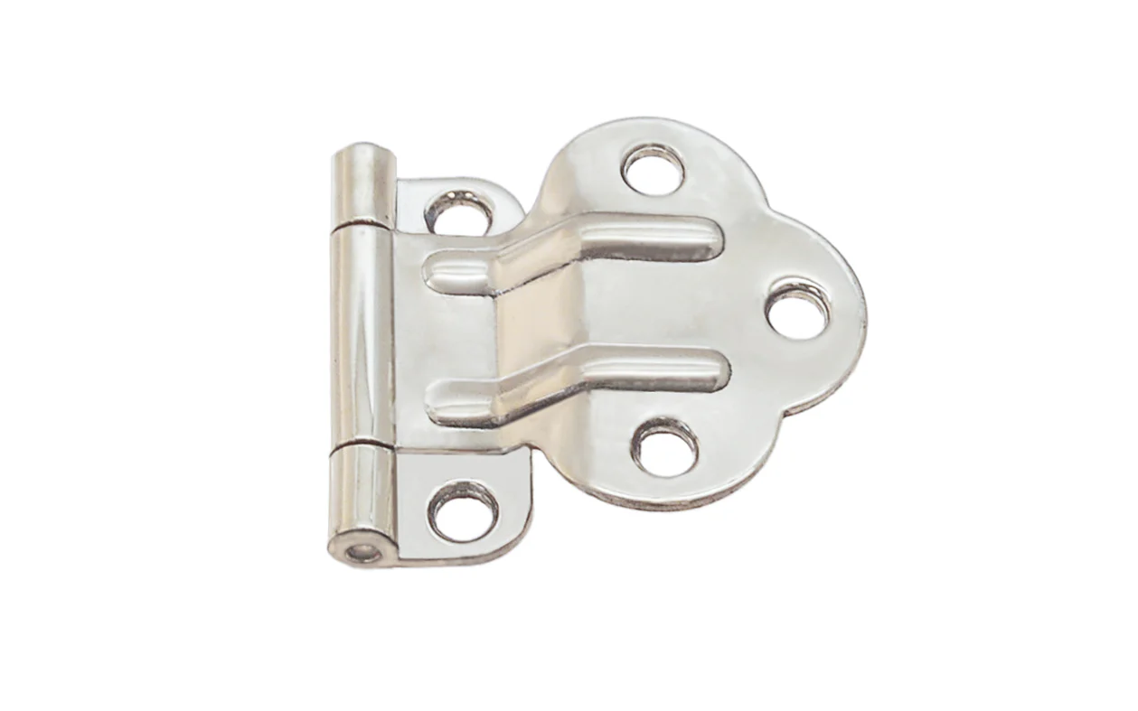 Solid Brass Hoosier Hinge - Reversed Pad ~ 3/8" Offset - Image 2