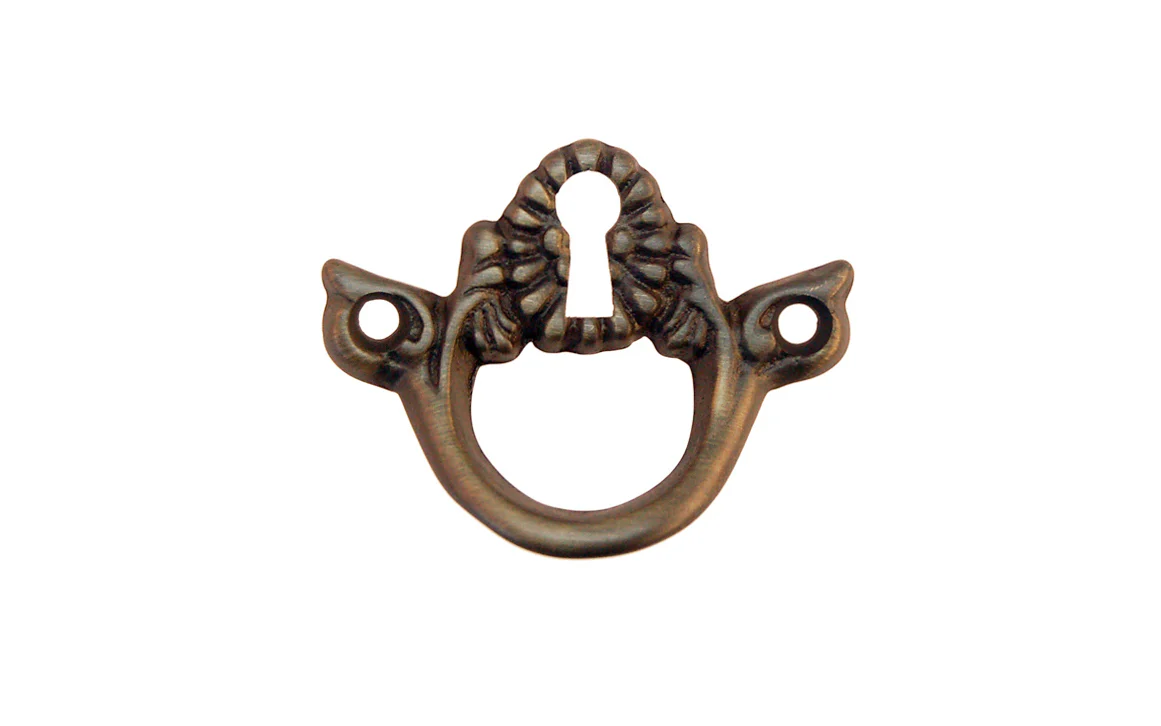 Solid Brass Finger Pull with Keyhole