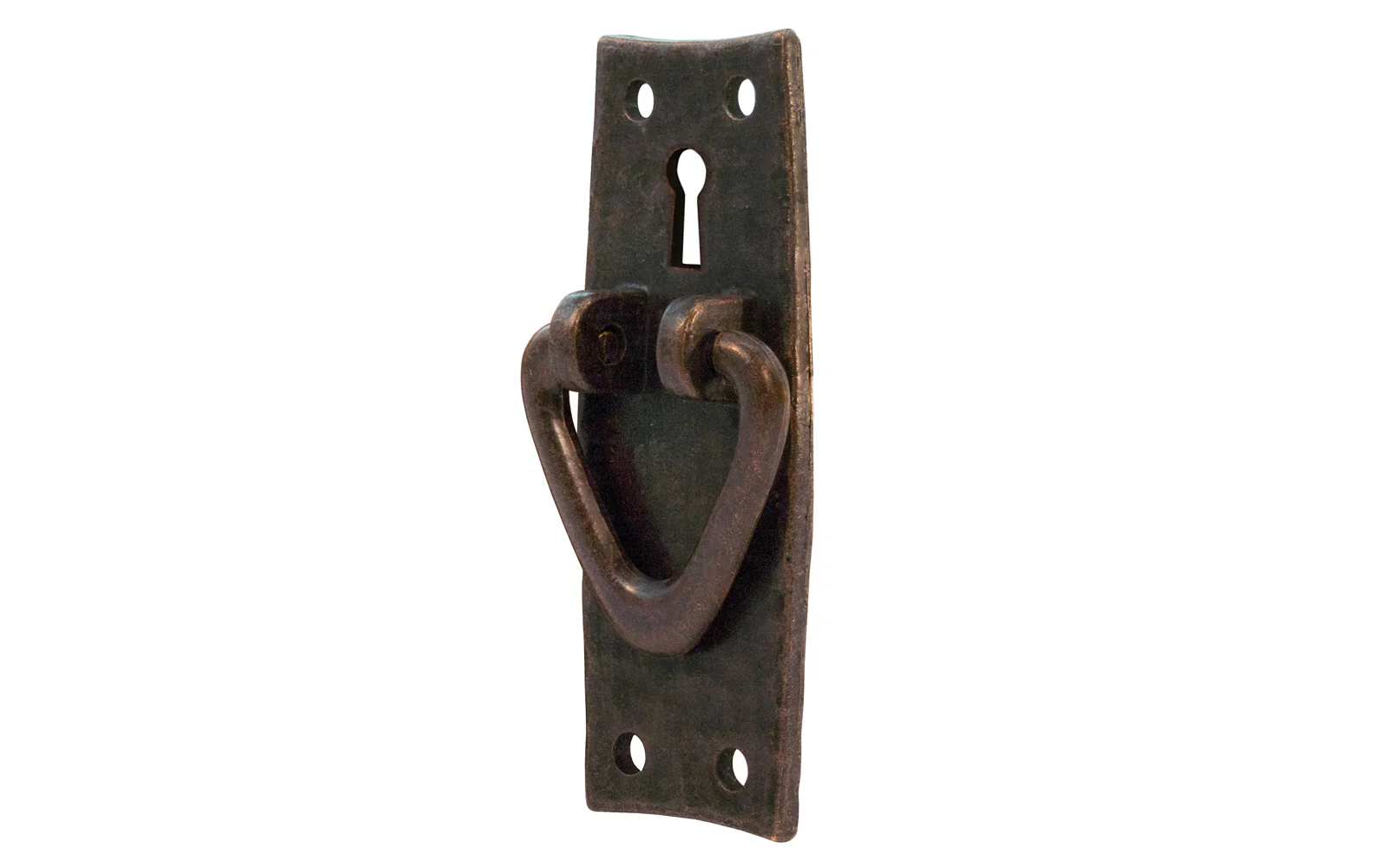 Solid Brass Hammered Keyhole & Drop Pull - Image 2