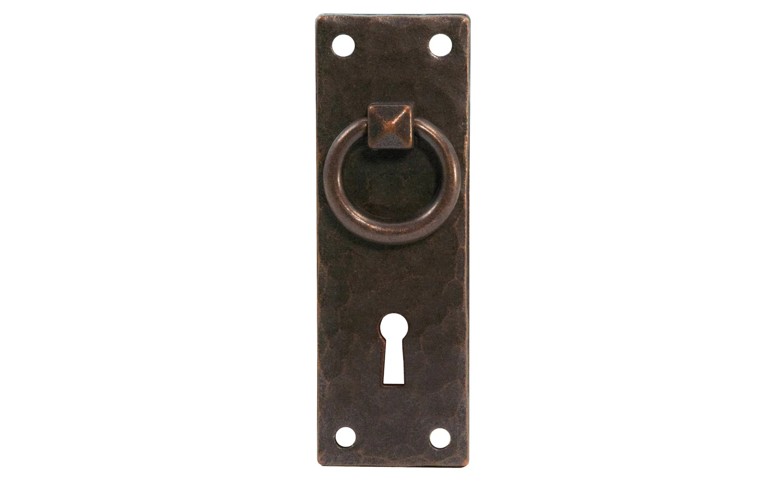 Solid Brass Hammered Keyhole & Drop Pull