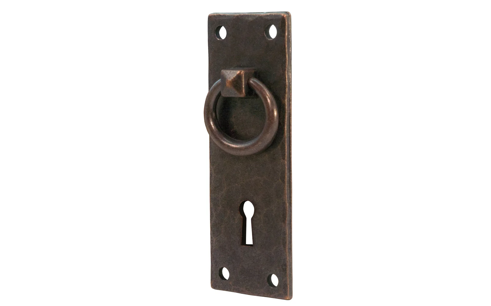 Solid Brass Hammered Keyhole & Drop Pull - Image 2