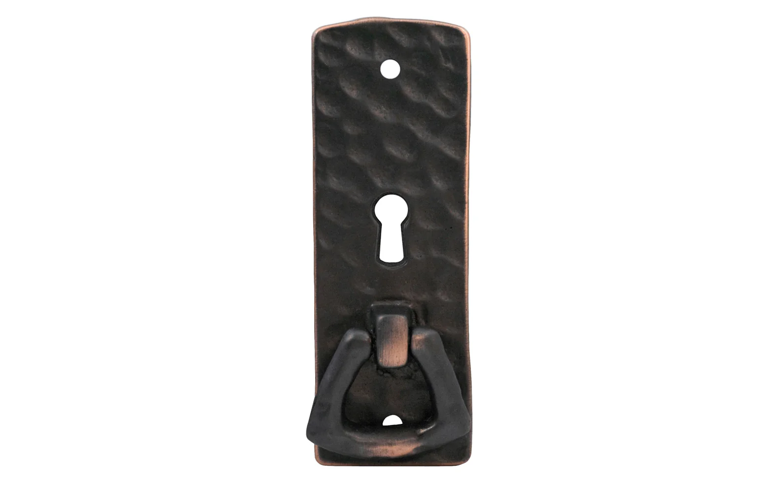 Solid Brass Hammered Keyhole & Drop Pull