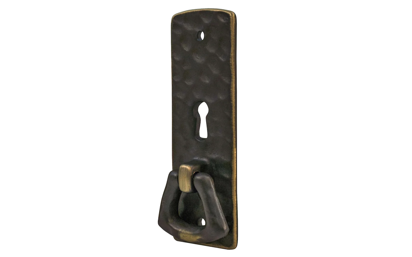 Solid Brass Hammered Keyhole & Drop Pull - Image 4