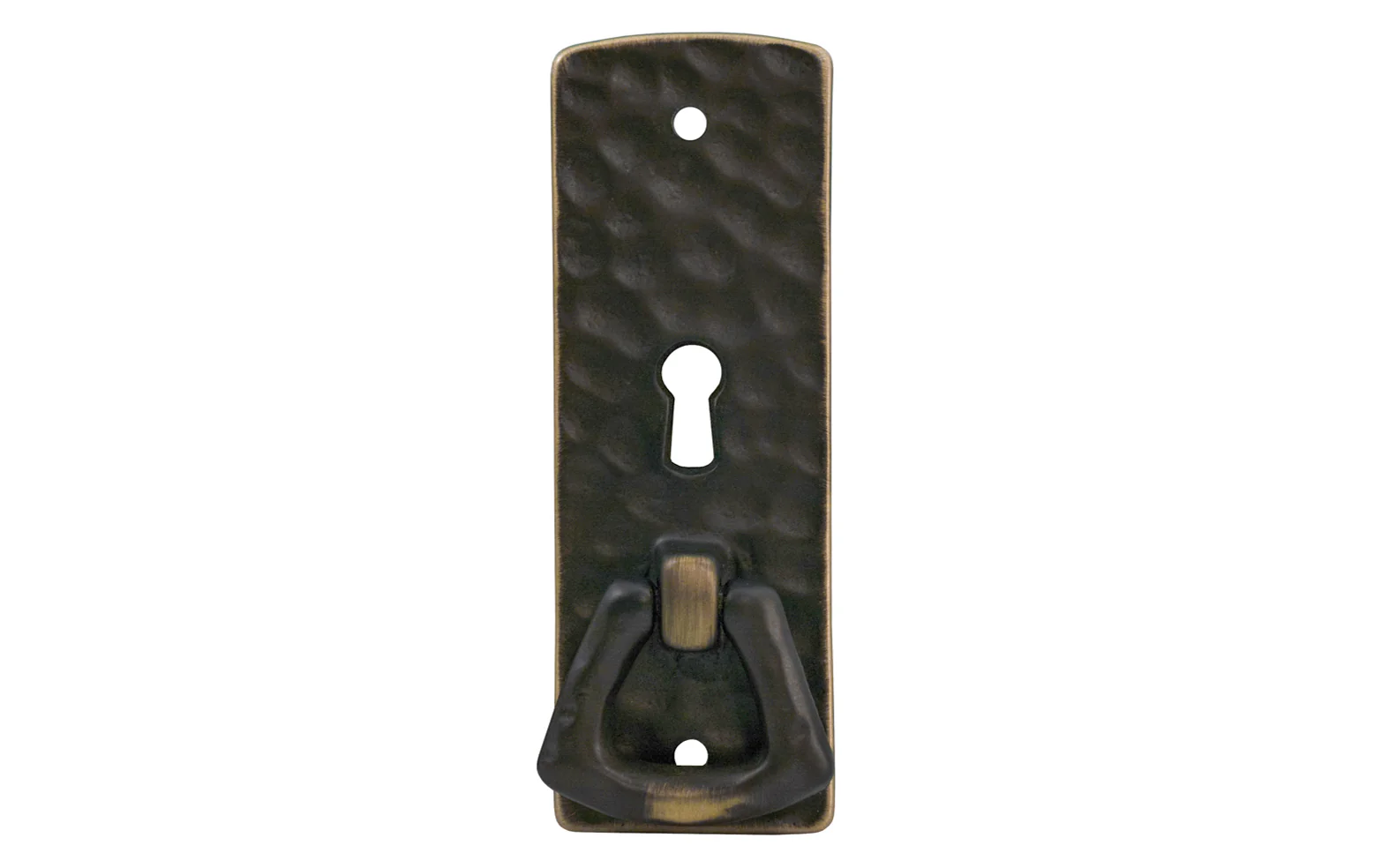 Solid Brass Hammered Keyhole & Drop Pull - Image 6