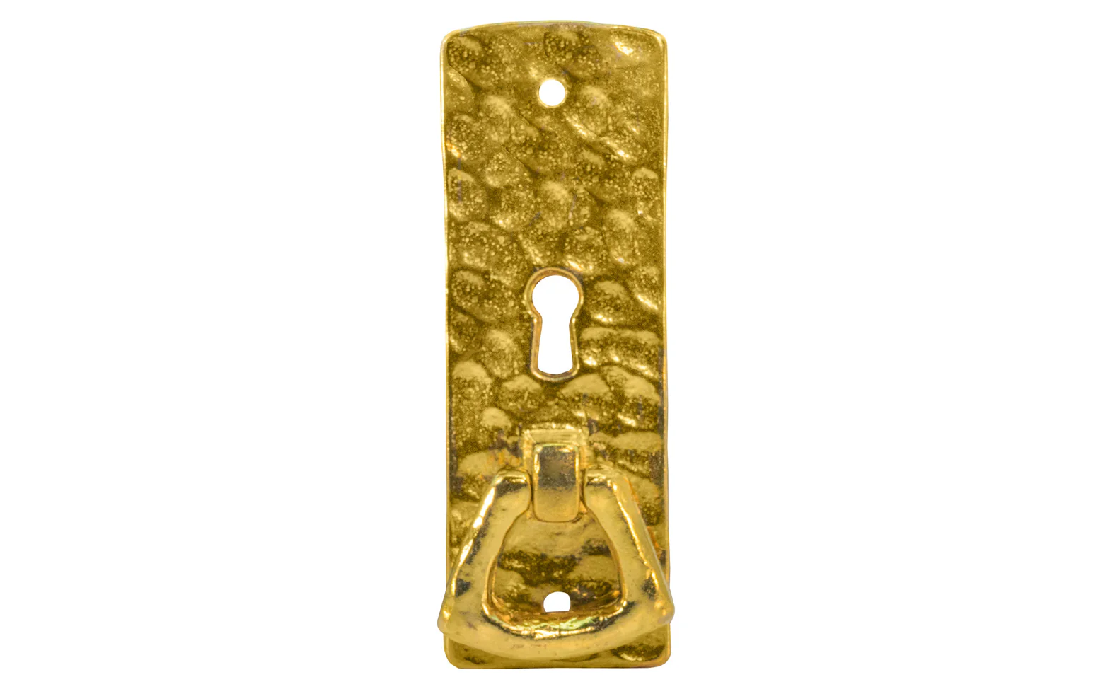 Solid Brass Hammered Keyhole & Drop Pull - Image 8