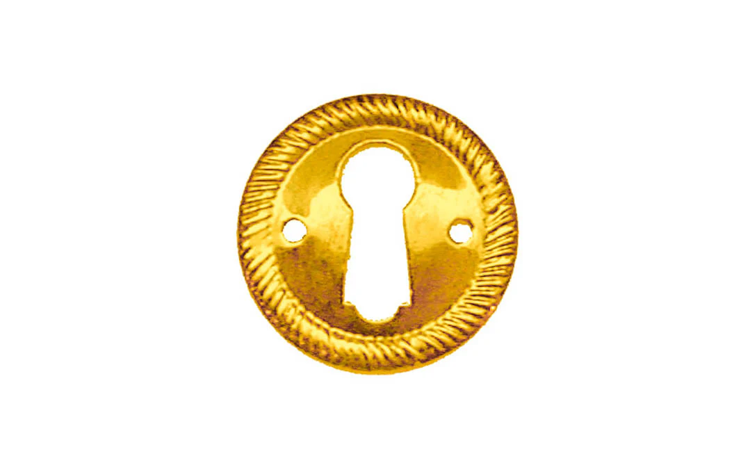 Stamped Brass Round Keyhole - Image 2