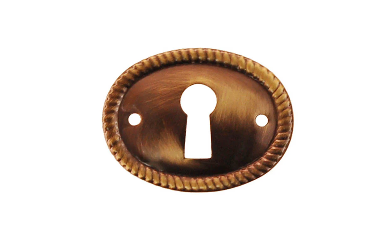 Stamped Brass Horizontal Oval Keyhole - Image 2