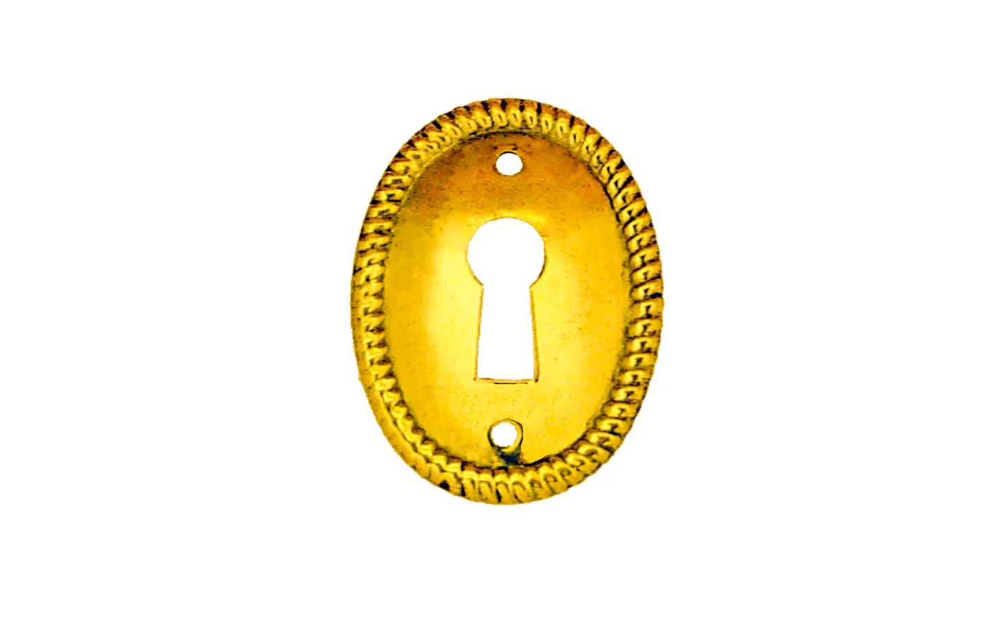 Stamped Brass Vertical Oval Keyhole - Image 2