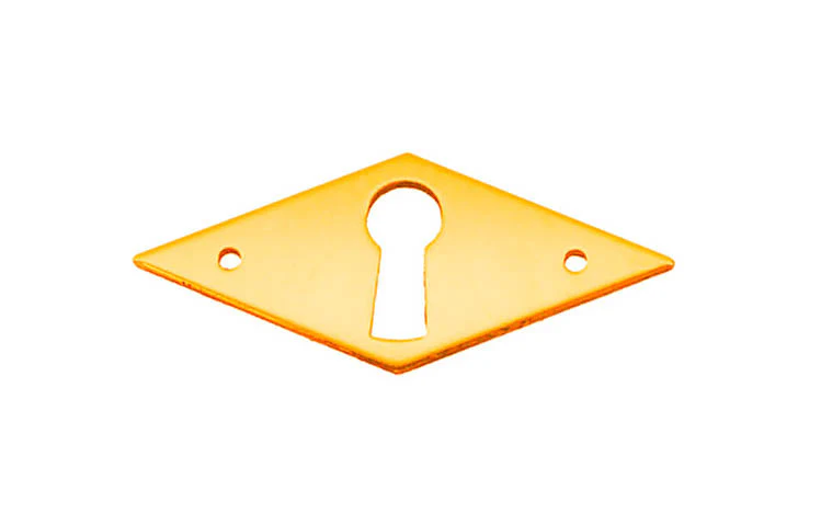Solid Brass Diamond-Shaped Keyhole