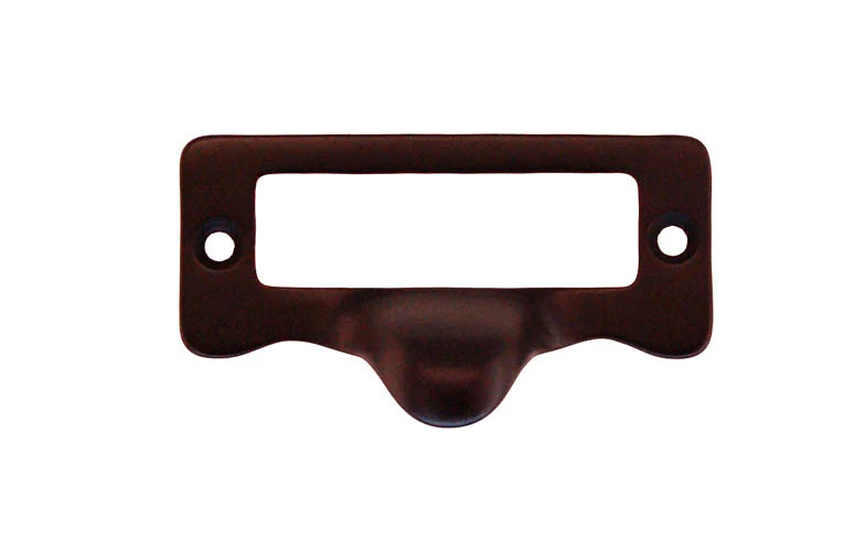 Solid Brass Label Holder with Finger Pull - Image 3