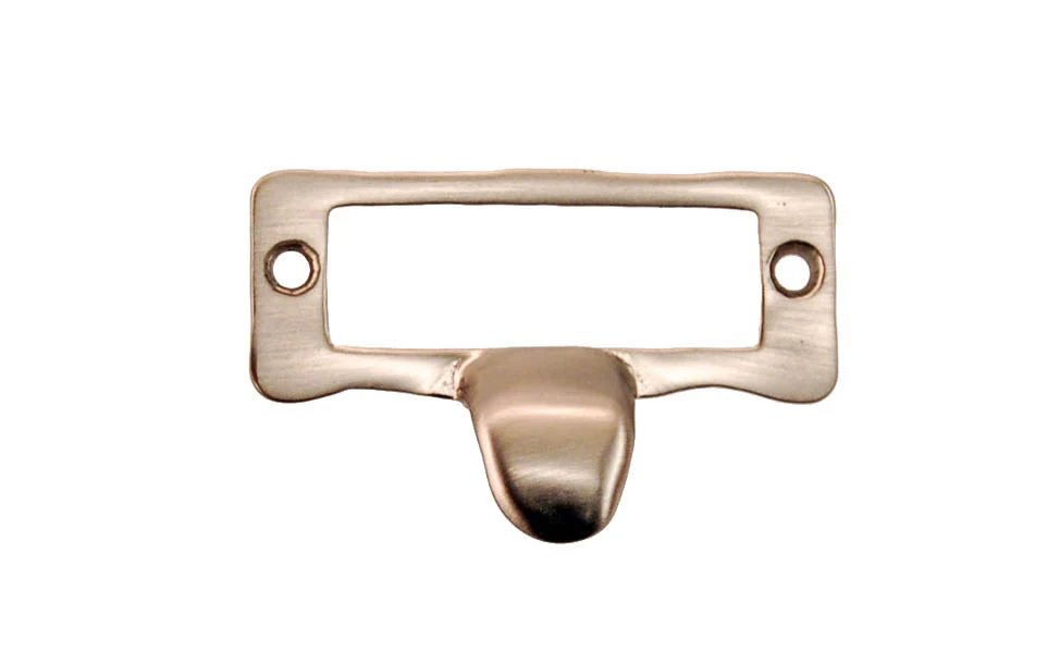 Solid Brass Label Holder with Finger Pull - Image 4
