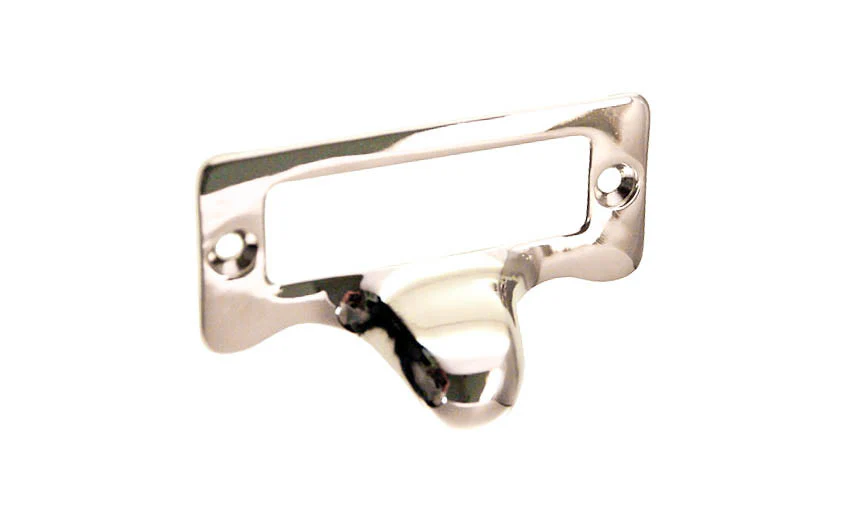 Solid Brass Label Holder with Finger Pull - Image 5