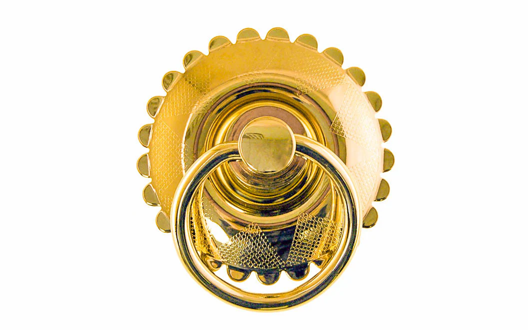 Solid Brass Large Drop Ring Pull - Image 2