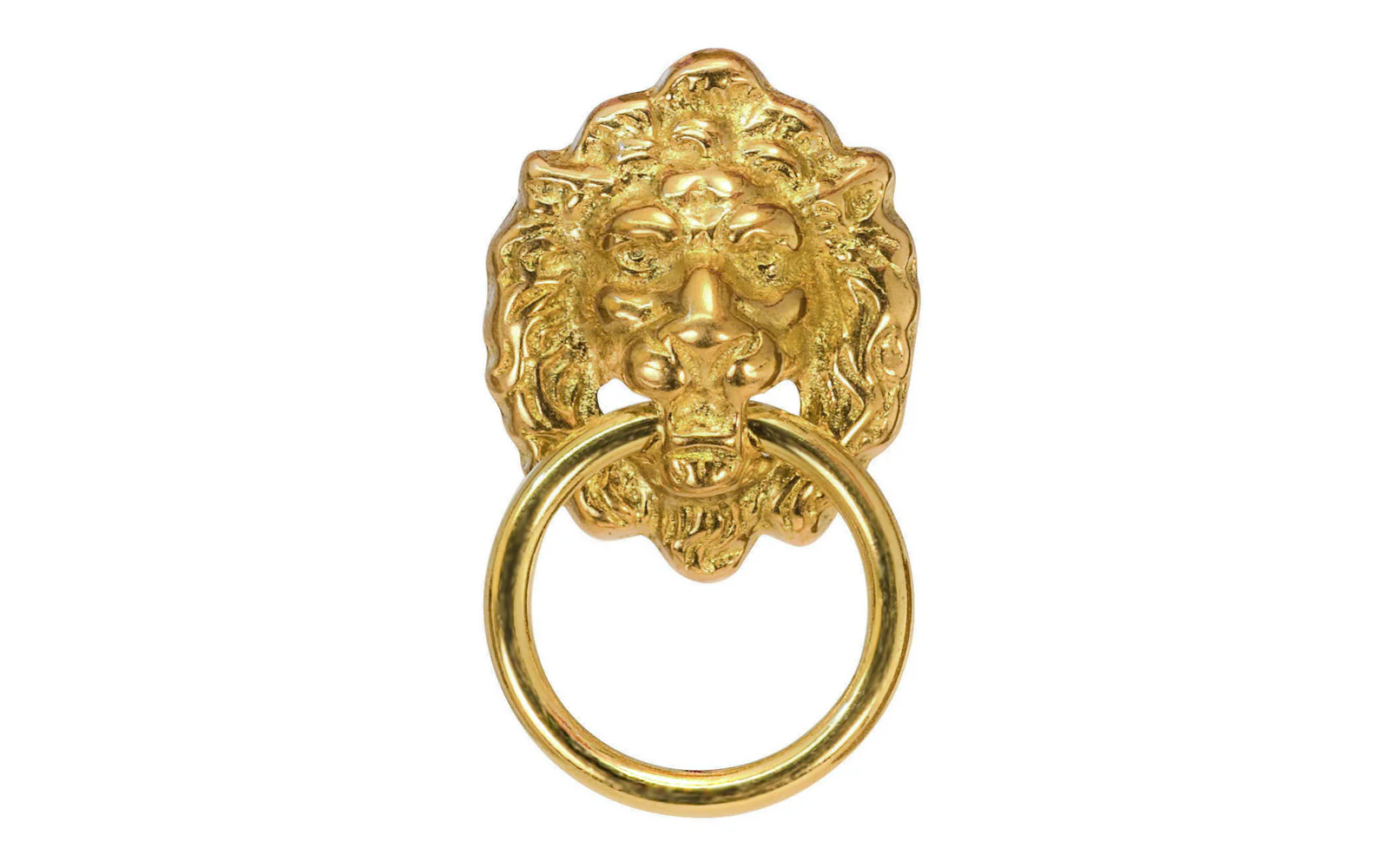 Solid Brass Lion-Head Ring Pull - Image 2