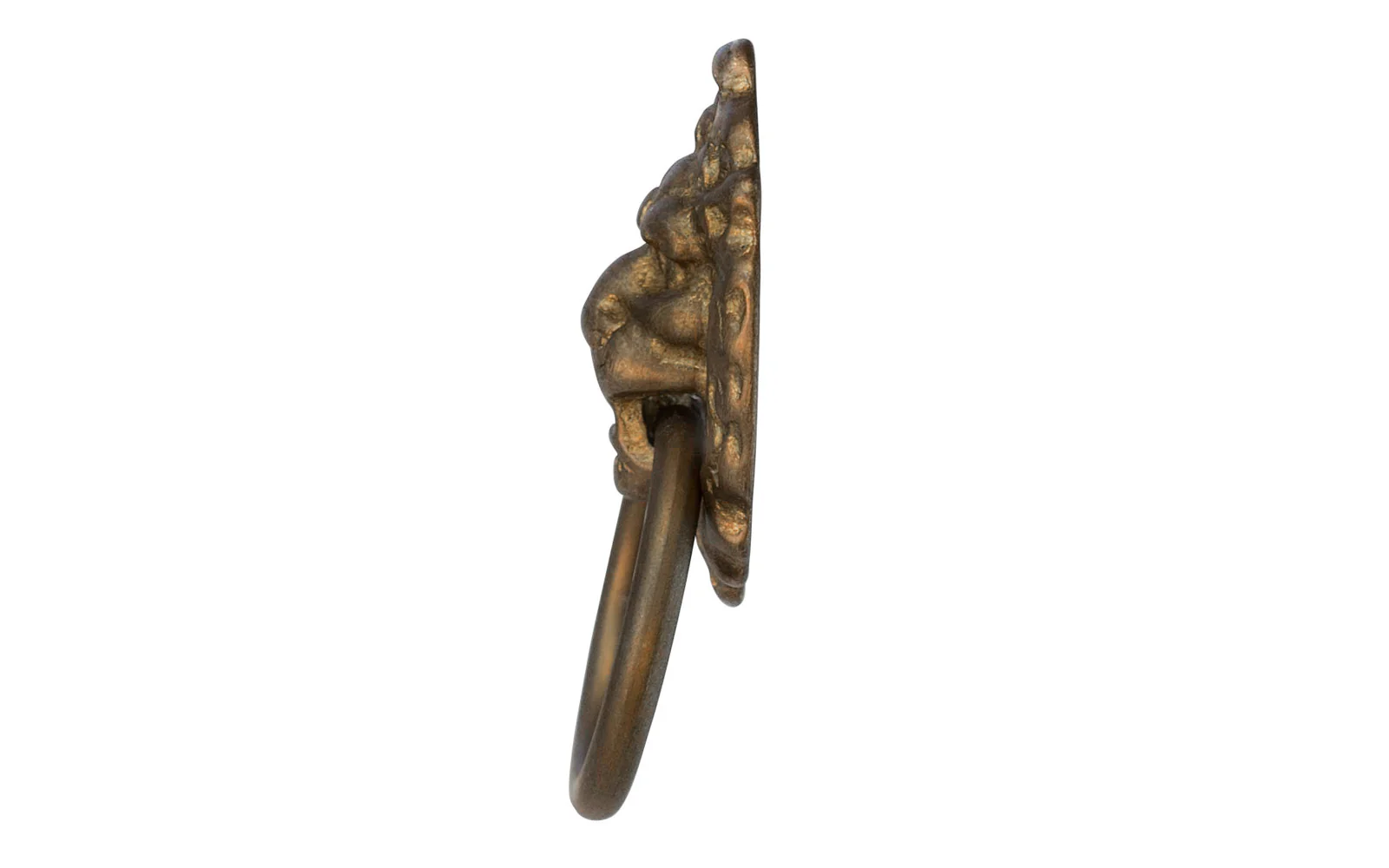 Solid Brass Lion-Head Ring Pull - Image 3