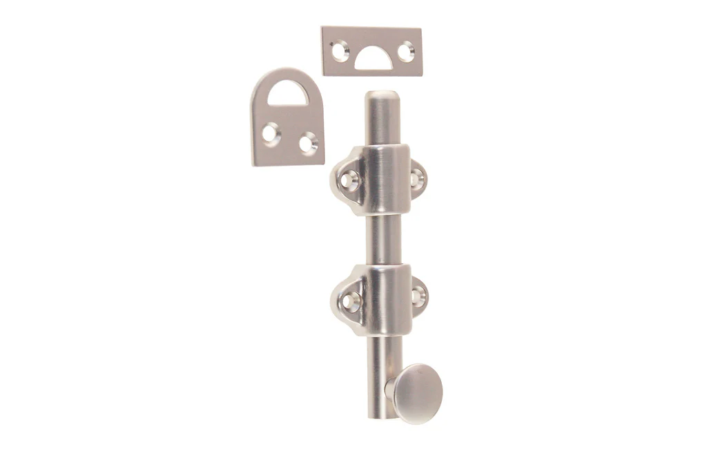 Solid Brass Medium-Duty Surface Bolt - 4" Long - Image 6