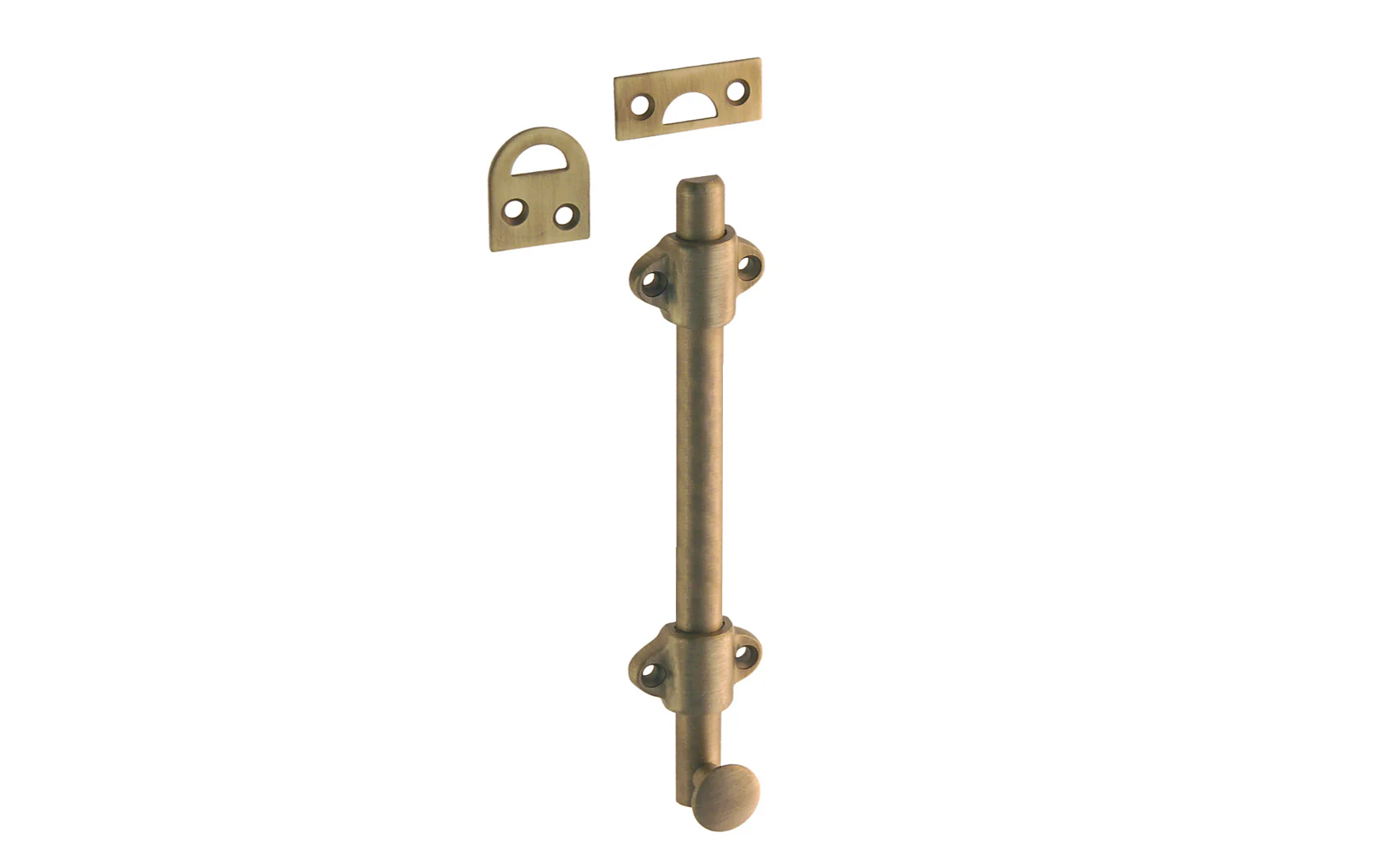 Solid Brass Medium-Duty Surface Bolt - 6" Long - Image 2